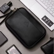 HITAM Dustin Cowhide Black Men's Hand Bag