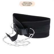 [Loviver] Dipping Belt Weight Lifting Belt Gym Belt Home Gym Excercise Belt w/ Heavy Chain