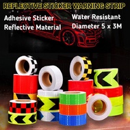 CAHAYA Reflective Reflector Stickers Reflective Warning Strip Stickers for Cars and Motorcycles -