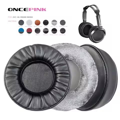 Oncepink Replacement Ear Pads for JVC HA-RX300 RX350 Headphone Thicken Cushion Earmuffs Ear Covers H