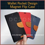 Huawei Y5/Y9 2019/Y9s/Y7A/Y7P/Y6P/Y5P/Prime/2018/Honor 8s/7x/8x/8c Wallet Card Pocket Flip Cover Fabric Case Casing
