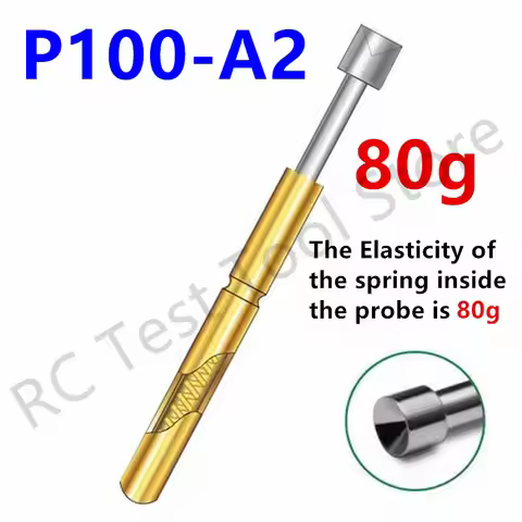 20/100PCS 80g P100-A2 Spring Test Probe P100-A Test Pin PCB Test Tool 33.35mm 1.36mm Nickel Plating 