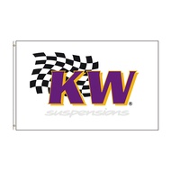【Worth-Buy】 3x5 Ft Kw Racing Logo Flag Polyester Printed Racing Car Banner For Decor