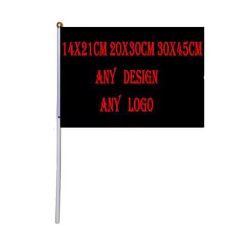 (SKY FLAG)custom hand flags 14*21cm or 20*30cm Hanging flag any logo any design polyster material cu