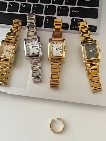 IEKE retro women's watch, classic stainless steel watch for women, elegant silver/gold bracelet watc