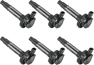 6 Packs Black Ignition Coils Fit for Ford 2011-2014 Edge 3.7L 2007-2016 Edge 3.5L 2011-2017 Explorer