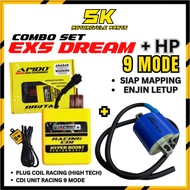 APIDO CDI 9 MODE EX5 DREAM + COIL PLUG RACING MOTO HONDA EX5 COMBO CDI LETUP CDI UNIT