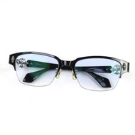 成色極佳 A'rossby Rossby 209251409 925 半框太陽眼鏡，黑色銀色，55□19-135 近視鏡片，男士款