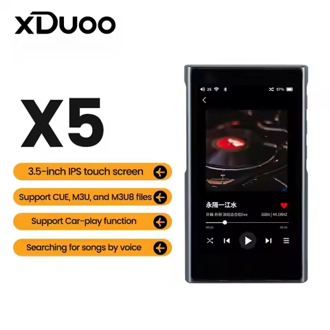 XDUOO X5 HIFI music Player portable Hi-Res lossless DSD256 PCM384kHz Bluetooth Touch Screen Adjustab