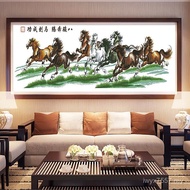 Eight Handmade Eight Horses Pentium Horses Cross Stitch Horses to Success Living Room Cross Stitch H