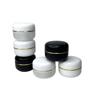READY STOCK 6g PP Plastic Cream Jar with gold line empty cosmetic jar