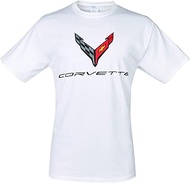 C8 Corvette Next Generation Carbon Flash T-Shirt (X-Large, White)