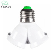 YzzKoo Screw E27 LED Base Light Lamp Bulb Socket E27 to 2-E27 Splitter Adapter Lamp Holder E27 Socke