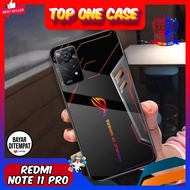 HP Case XIAOMI REDMI NOTE 11 PRO - REDMI NOTE 11 PRO Newest Top One Case ROG Pattern Glass Case XIAOMI REDMI NOTE 11 PRO - Softcase - Luxury Case - Case - Latest Case - Case -