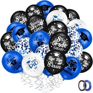 Jingmore 64 Pcs 8th Grade Graduation Balloons Kit 8th Grade Decorations 2026 with Balloon Ribbon for