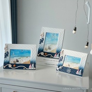 LIBRA Home display frame with Mediterranean style wooden decoration frame and marine decorative item