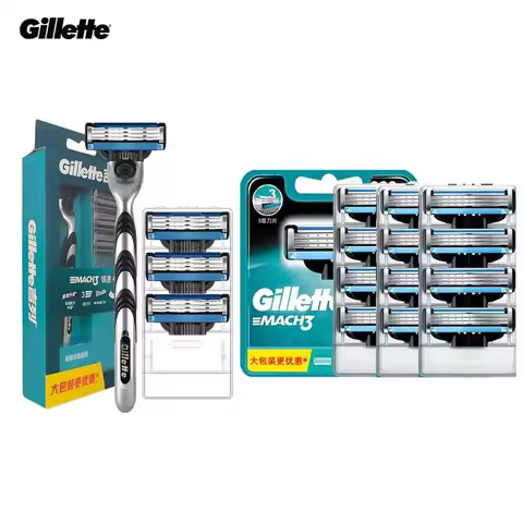 Gillette Mach 3 Razor Safety Manual Shaver 3-Layer Blade with Lubrication Strip Shaving Machine for 