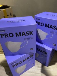 💢現貨📣韓國Pronm 2D PRO Mask KF94 立體 四層 KF94 成人口罩 (獨立包裝) 白色 50個/盒)