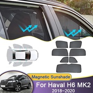 Car Magnetic Window Visor For Haval H6 MK2 2018 2019 2020 Mosquito-proof Sunshade Mesh Curtains Suns
