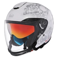 3/4 Motorcycle Helmet Motobike Open Face Helmets Dual Visor for Man and Women Dot Approved CYRIL R18