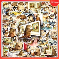 50 Types Of Otter Human Character Daily Routine Cartoon Sticker