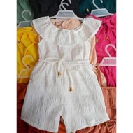 off shoulder terno short kids 1-3 yr old ( Assorted color )