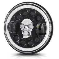 1 Pc New 7Inch LED Skull Headlights Parts for Off-Road Vehicle Headlight Conversions 60W Skull Headl