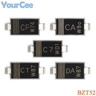50Pcs BZT52 -C9V1X BZT52-C5V6X BZT52-C4V3J BZT52-C30X BZT52-B3V3X SOD-123 Single Channel Zener Diode