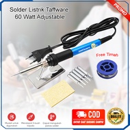 Solder 60 Watt 1 Set Bonus Timah Dengan Pengatur Suhu Adjustable Cepat Panas Taffware 60W Untuk Serv