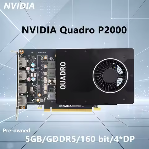 NVIDIA QUADRO P2000 5GB GDDR5 160-bit PCI-E 3.0 Workstation Graphics Card support PCI-E 3.0 DP for O