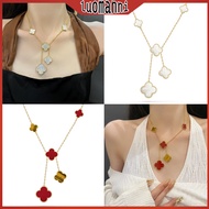 vca Four leaf clover six shell mother irregular size flower girl necklace