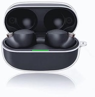 Cover Case Compatible with Sony WF-1000XM4 Earbud, Upgrade TPU Durable Sony WF-1000XM4 Case Wireless Earbuds Protective Cover with Keychain (Clear Black)