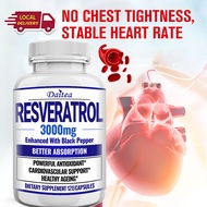 Resveratrol supplement supports cardiovascular, liver and immune system health and helps with antioxidant and anti-aging
