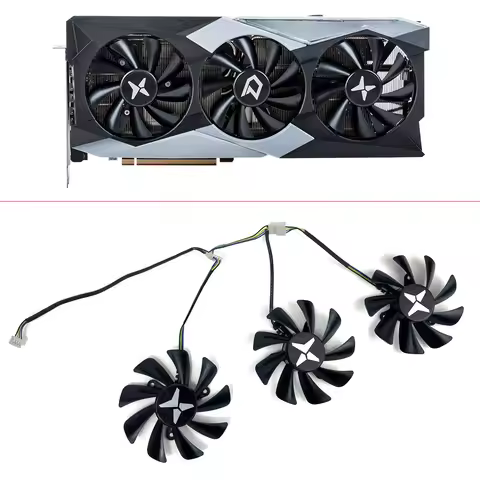 3PCS Cooling Fan 85MM 4PIN GA91S2U RX6800XT GPU FAN For Dataland RX6900XT RX6800 6700XT X-Seria Vide