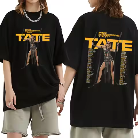 Tate McRae Miss Possessive Tour 2025 T-Shirts Men Women Harajuku O-Neck Short Sleeve T Shirts Cotton