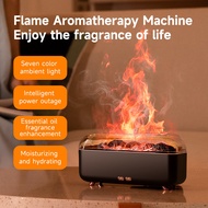 2026 Aesthetic Flame Humidifier | Retro Fireplace Aroma Diffuser | Ultrasonic Desktop Mist Maker