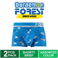 Seluar dalam yang selesa (2 Pcs) Forest X Doraemon Men Trunk Microfibre Spandex Men Underwear Seluar