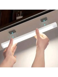 1入組led感應式櫥櫃燈,櫥櫃照明,無線磁性usb可充式廚房夜燈,電池驅動,適用於衣櫥、櫥櫃、櫥架、樓梯、走廊等地方