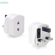 NICKOLAS EU to UK Socket Adapter Electric Power Shaver Toothbrush Electrical Outlets EU Plug Converter EU 2 Pin To 3 Pin UK 2 Round Pin Socket UK Adapter Plug Converter