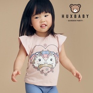 < 24H Shipping > Australia Huxbaby Little Flower Unicorn Organic Cotton Lotus Leaf Short-Sleeved Top