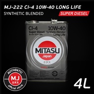 Mitasu MJ-222 SUPER DIESEL CI-4 10W-40 Synthetic Blended