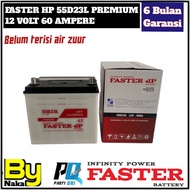 Aki Mobil Alphard/Camry/X trail/Outlander/Fortuner/New Serena FASTER JP PREMIUM 55D23L 60 AH garansi