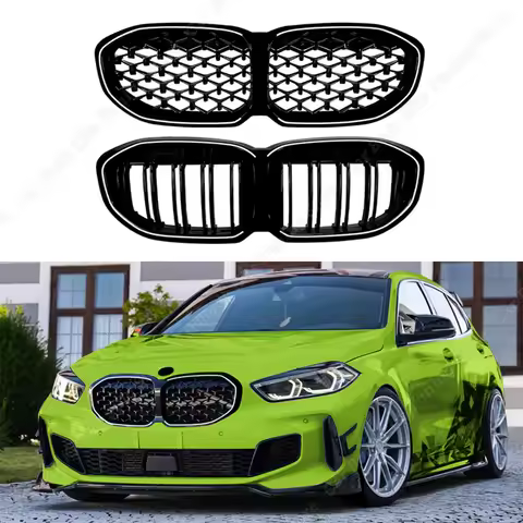 Replacement Front Racing Grille Hood Luminous Grille for BMW 1 Series F40 Hatchback 2019-2024 LED Li