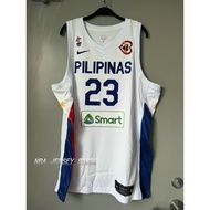 【Heat-pressed】New Original 2023 Gilas Pilipinas Jerseys 23# Rhenz Abando Jersey White