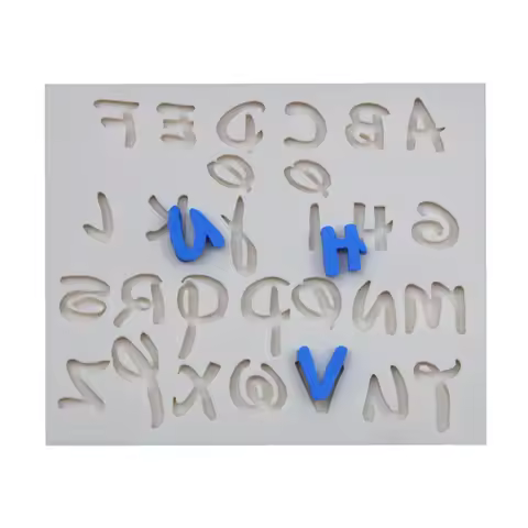 3D Letter Alphabet Silicone Mold Message Board Cake Molds Fondant Topper Chocolate Cake Decorating T