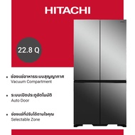 New! Hitachi ฮิตาชิ ตู้เย็น 22.8 คิว 645 ลิตร มัลติดอร์ French Bottom Freezer รุ่น R-WB700VFX