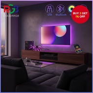 RGB LED TV Backlight Strip Light with Music Sync App/Remote Control 5V USB Powered Flexible Home Dec