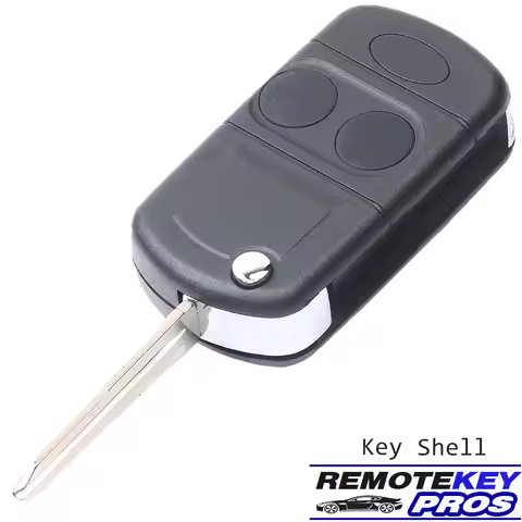 DIYKEY 2 Button Modified Folding Remote Key Shell for Land Rover Defender Discovery Freelander Rover