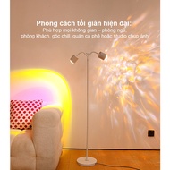 Sunset bedroom decorative lamp, bedroom decor lamp with shimmering color-changing water waves to lig