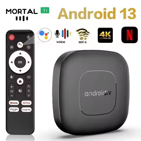 2026 Mortal T1 Android 13.0 OS Smart TV Box Allwinner H313 Google Assistant Netflix Bluetooth Theate